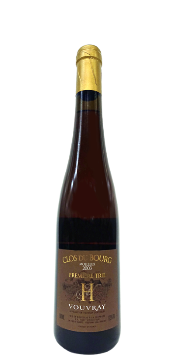 ユエ / ヴーヴレ モワルー プルミエ・トリ レ・クロ・デュ・ブール 500ml 2003