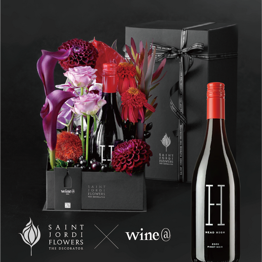 ブーケ・ワイン 花と赤ワイン ヘッド・ハイ / ピノ・ノワール ソノマ・カウンティ