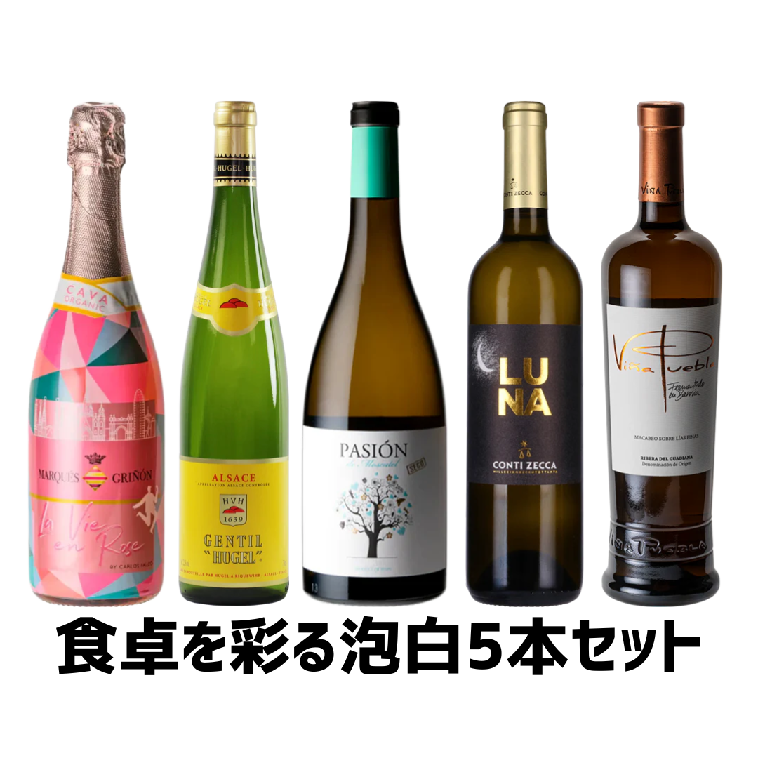 オンライン限定！食卓を彩る泡白5本セット