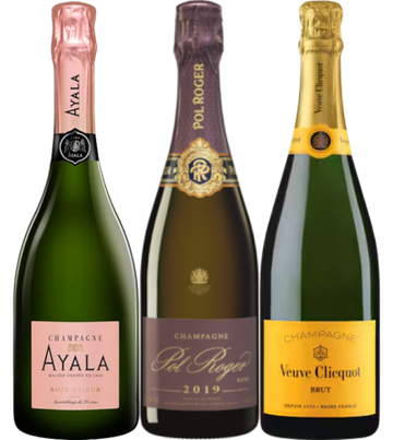 【10月限定大特価】ヴーヴ・クリコ&ロゼ2種シャンパーニュ3本セット