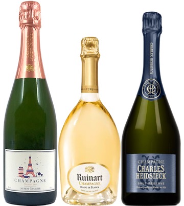 【10月限定大特価】ルイナール&シャルル・エドシック含むシャンパーニュ3本セット